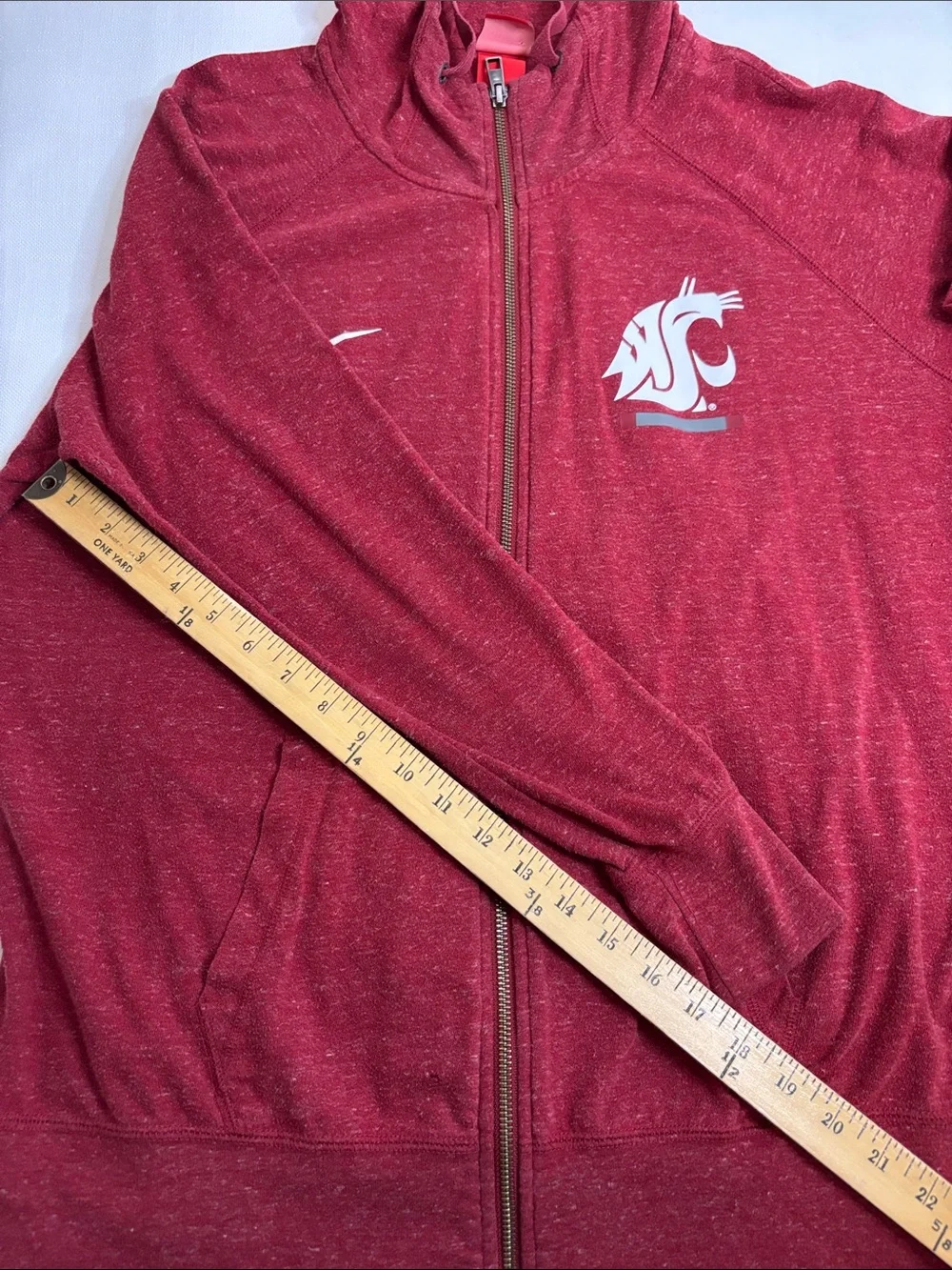 Nike Maroon Washington State University Cougs Full-Zip Hoodie -321sku